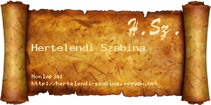Hertelendi Szabina névjegykártya