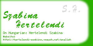 szabina hertelendi business card